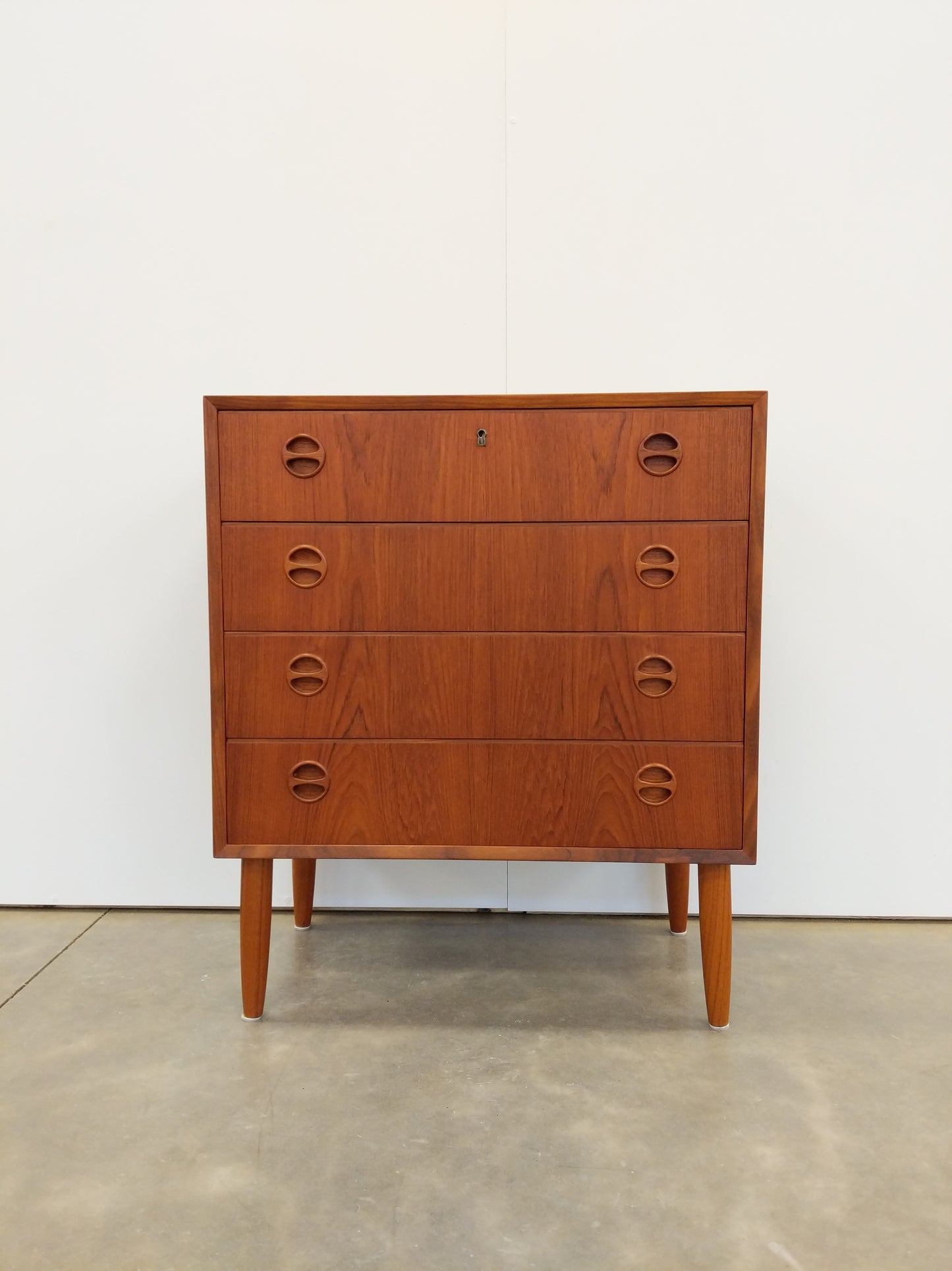 Vintage Danish Modern Teak Low Dresser