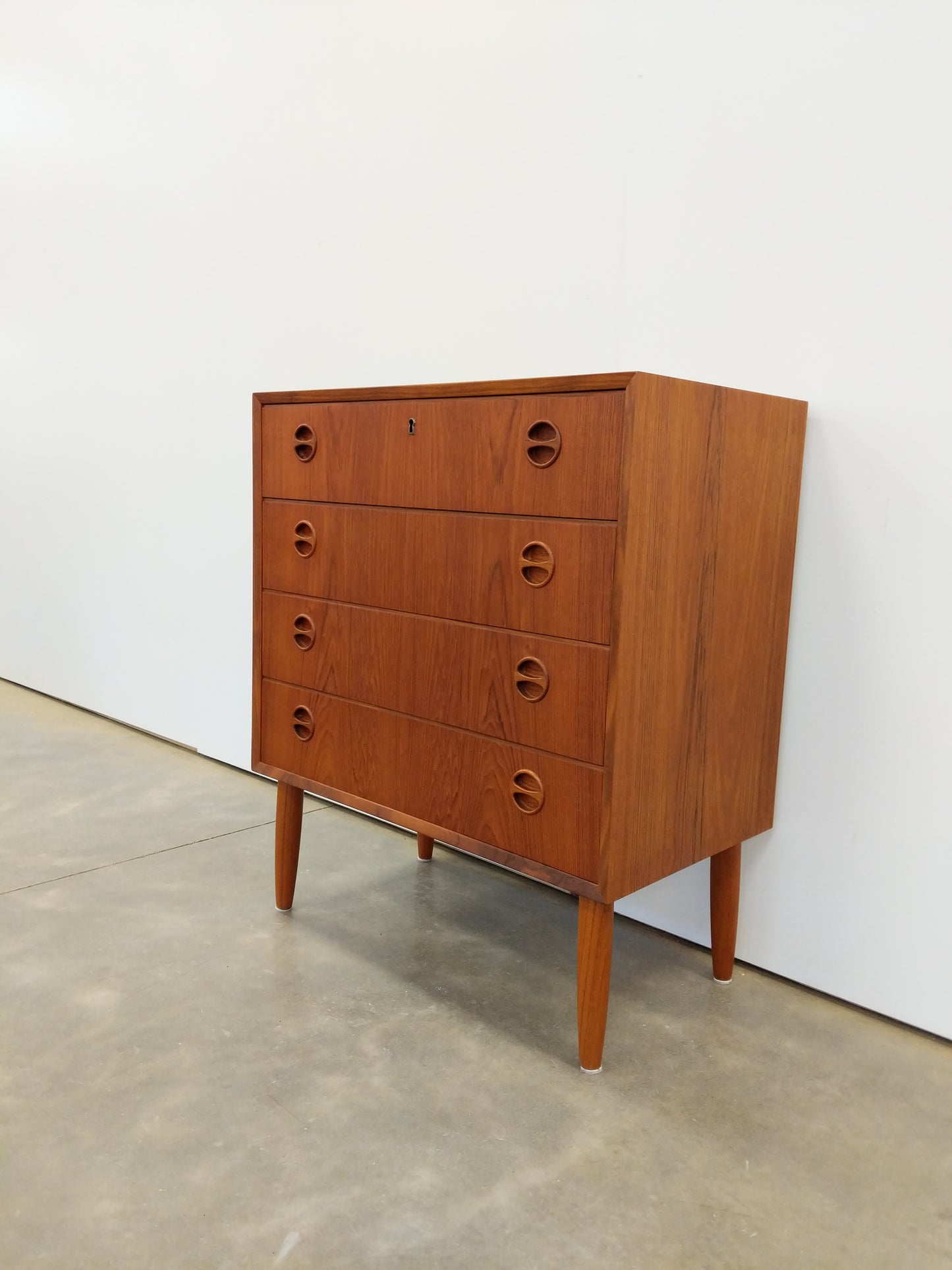 Vintage Danish Modern Teak Low Dresser