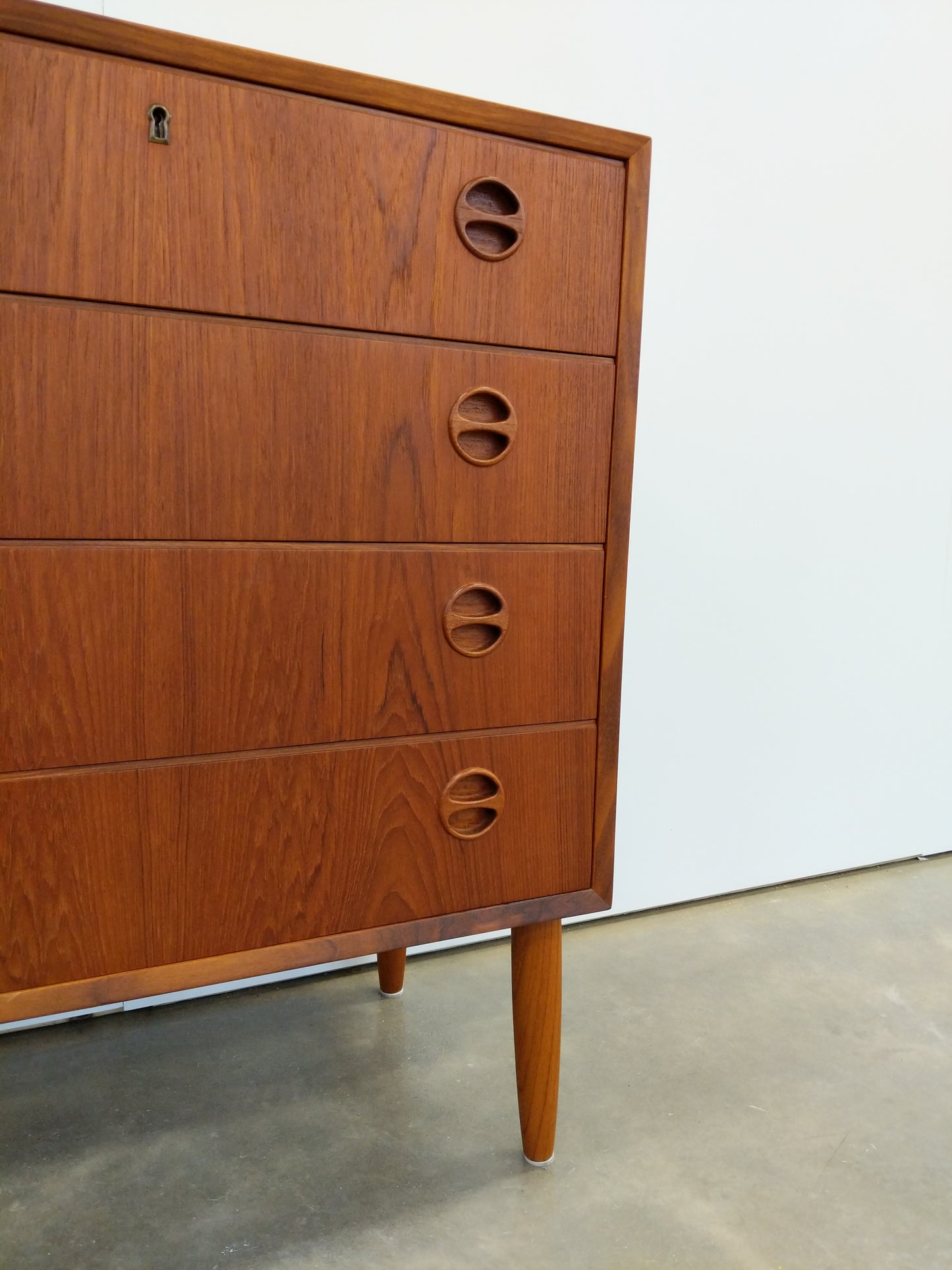 Vintage Danish Modern Teak Low Dresser