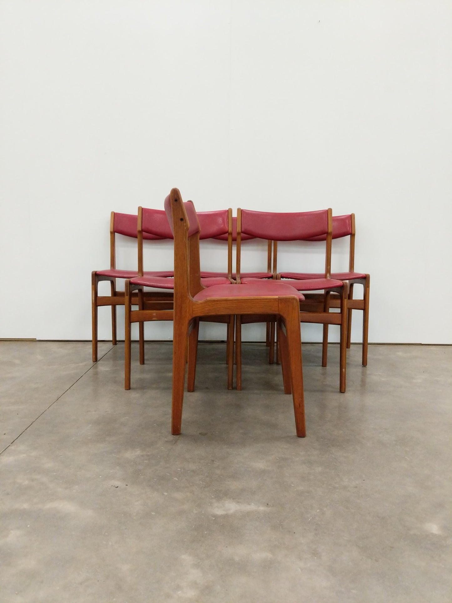 Set of 6 Vintage Danish Modern Erik Buch Dining Chairs