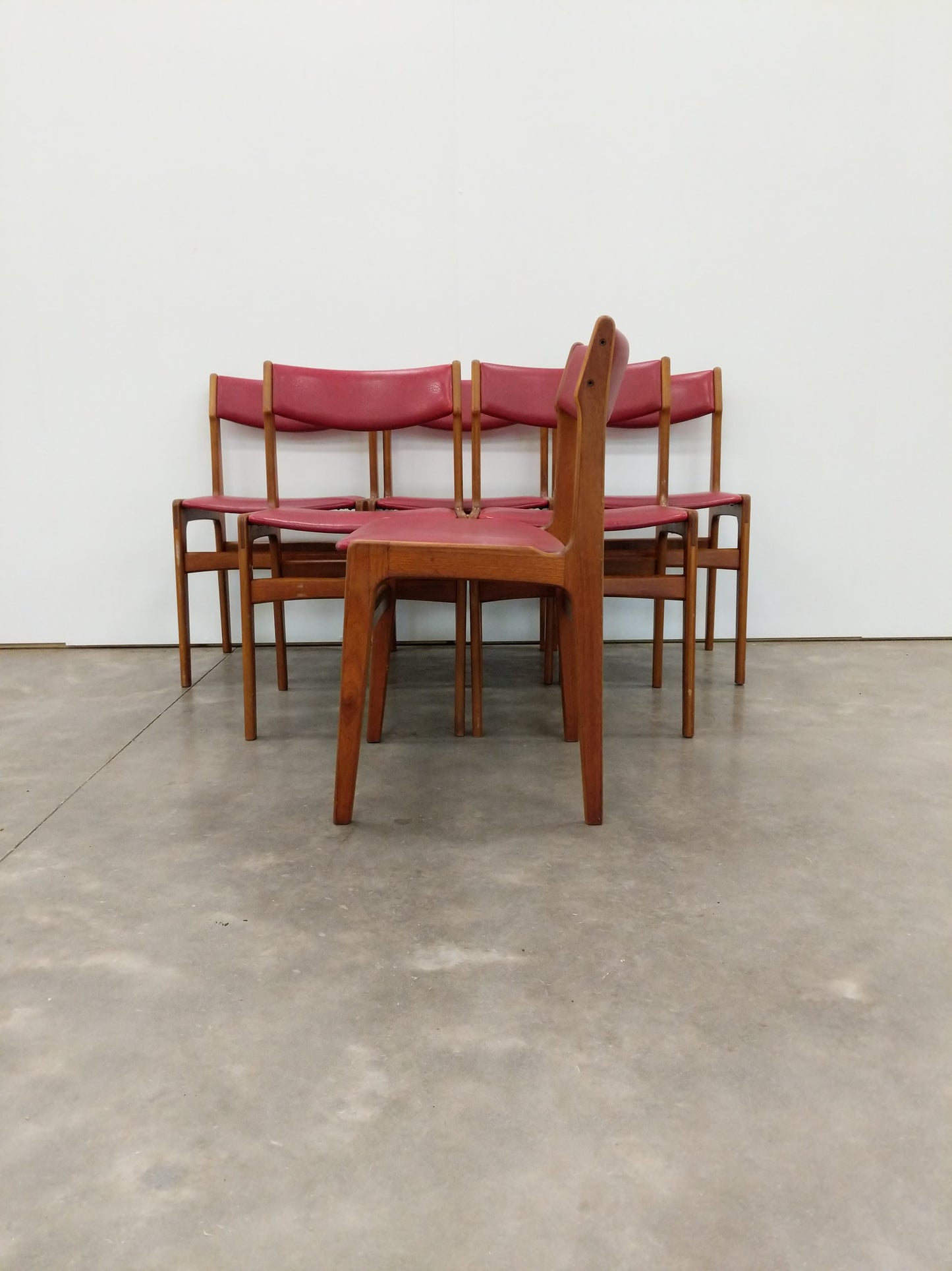 Set of 6 Vintage Danish Modern Erik Buch Dining Chairs