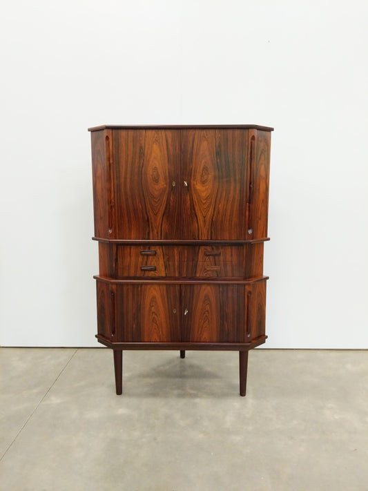 Vintage Danish Modern Rosewood Corner Cabinet