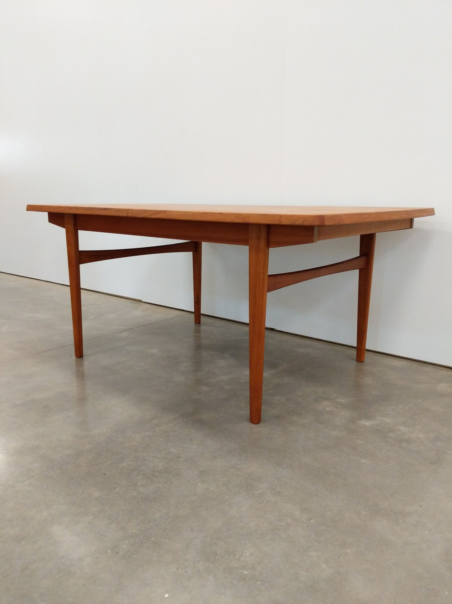 Vintage Mid Century Modern Teak Expandable Dining Table