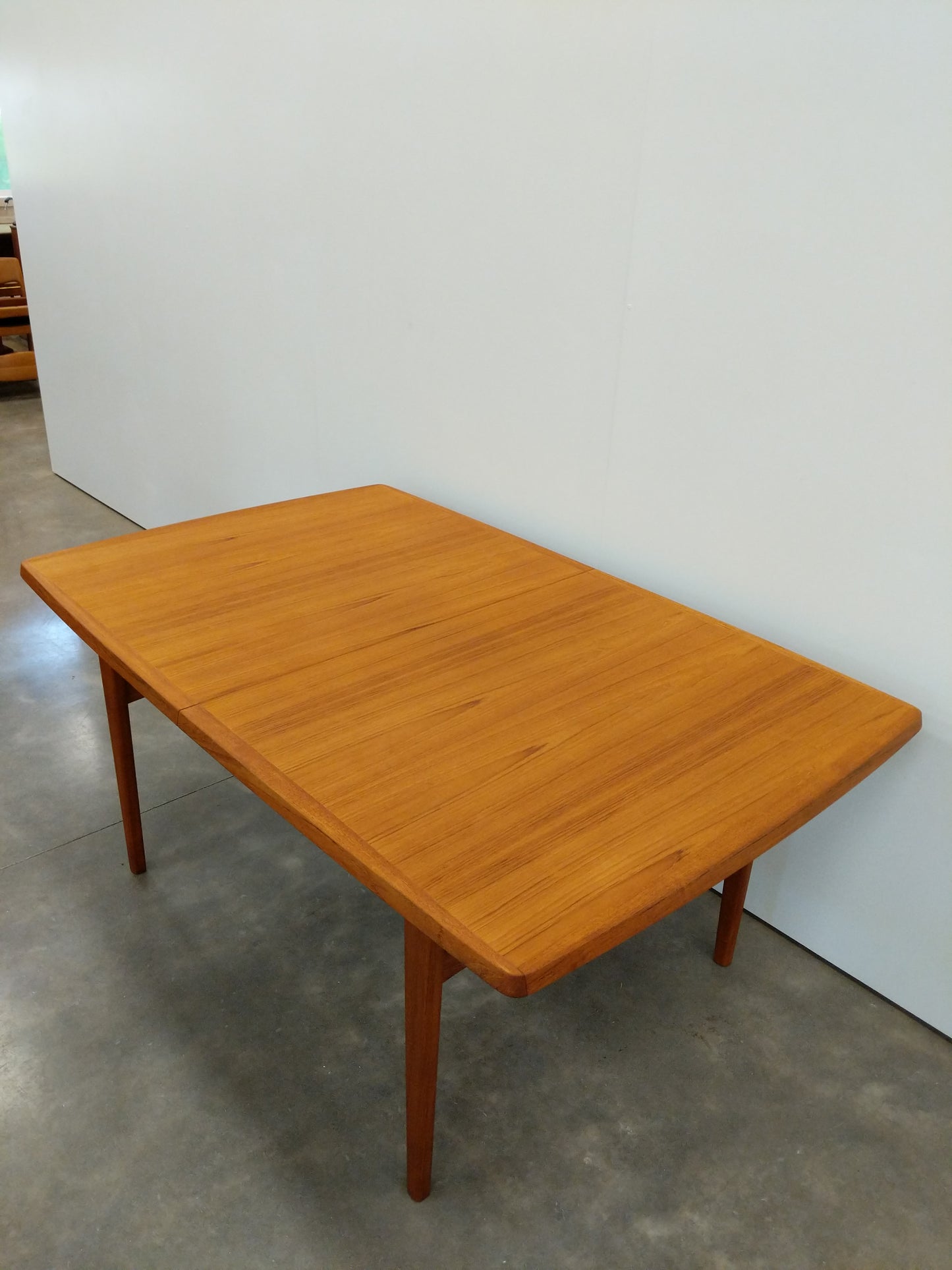 Vintage Mid Century Modern Teak Expandable Dining Table