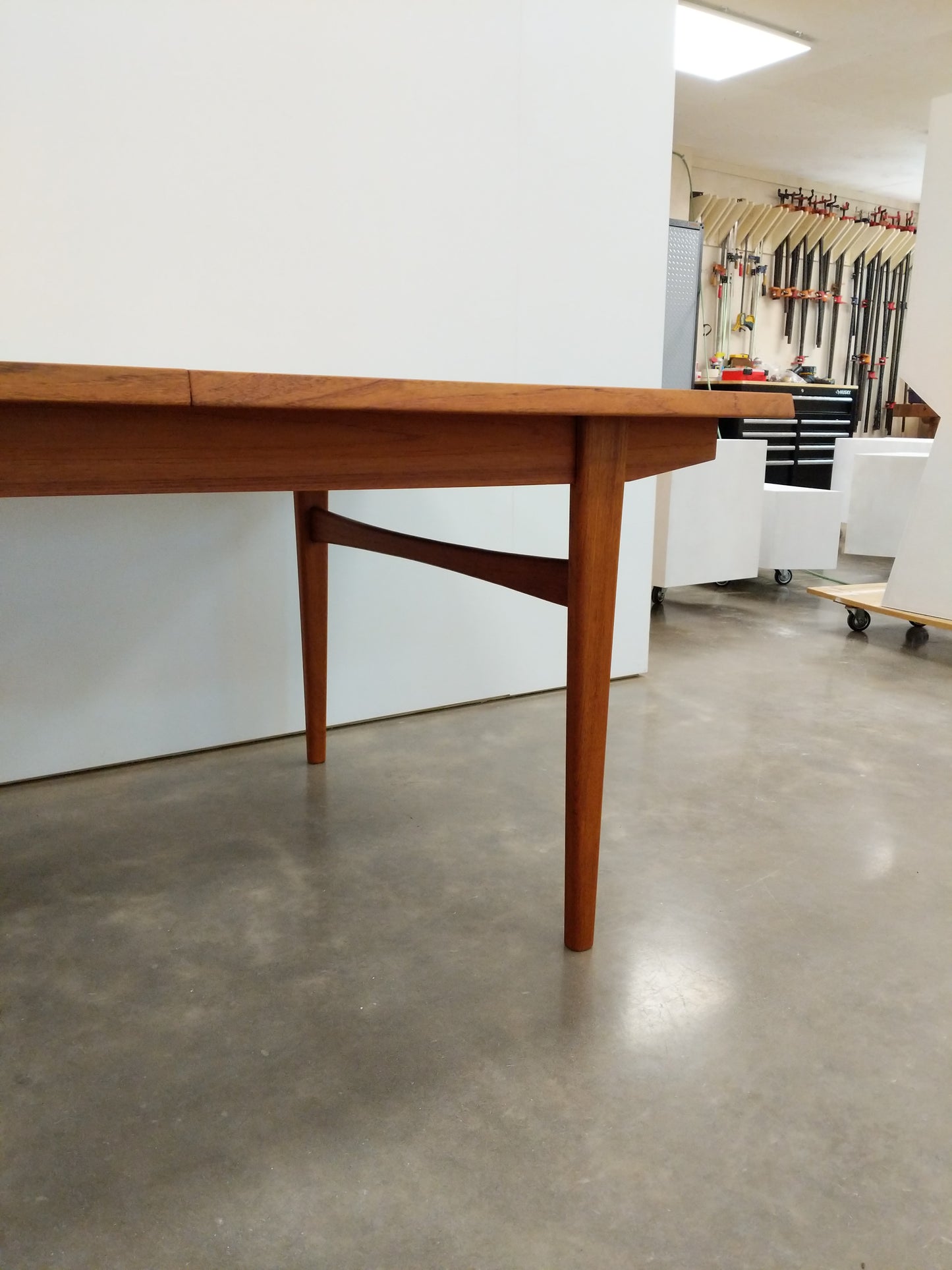 Vintage Mid Century Modern Teak Expandable Dining Table