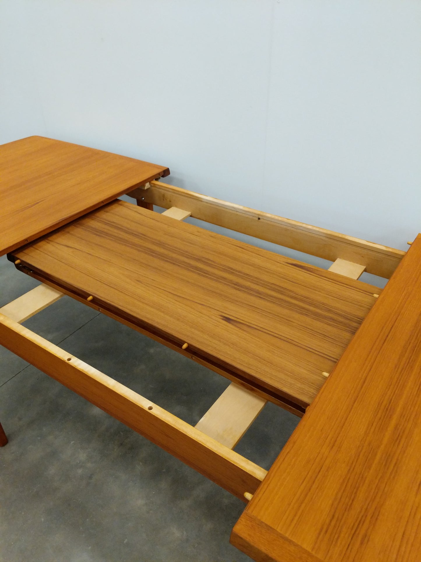 Vintage Mid Century Modern Teak Expandable Dining Table