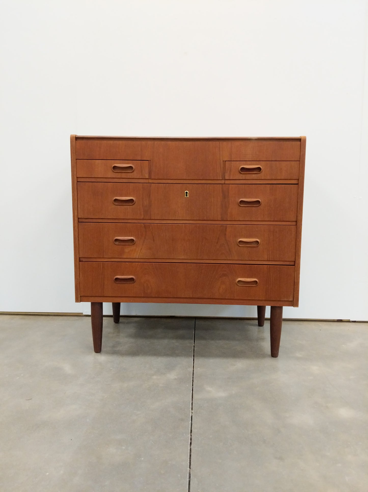 Vintage Danish Modern Teak Low Dresser / Vanity