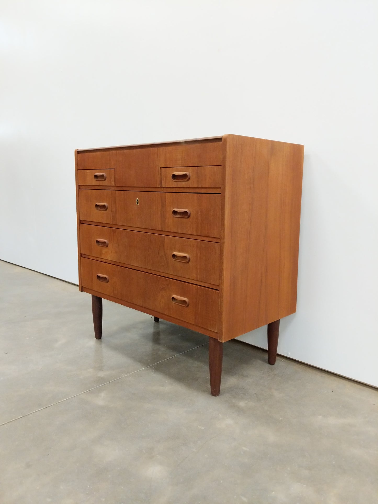 Vintage Danish Modern Teak Low Dresser / Vanity