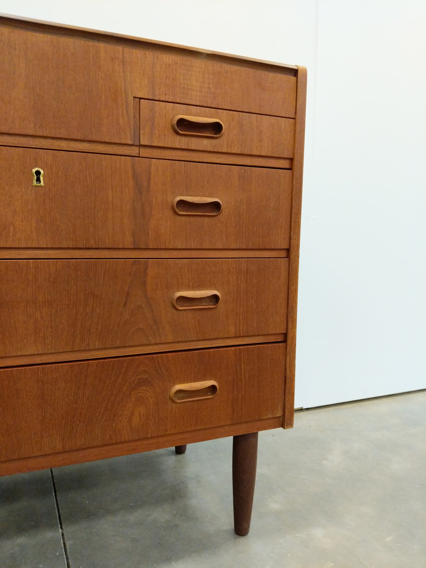 Vintage Danish Modern Teak Low Dresser / Vanity