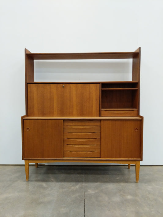 Vintage Swedish Modern Teak Sideboard / Secretary Desk by Brantorps