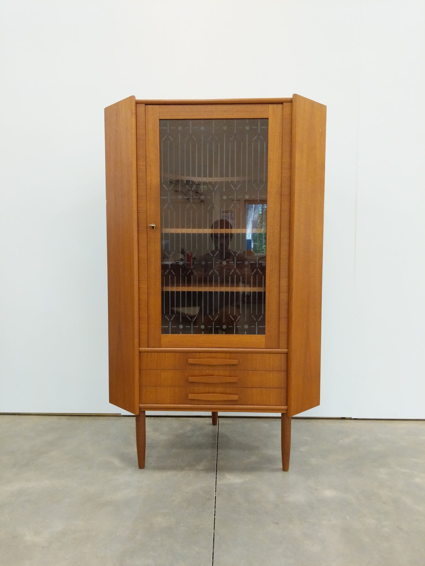 Vintage Danish Modern Teak P. Rimme's Corner Cabinet