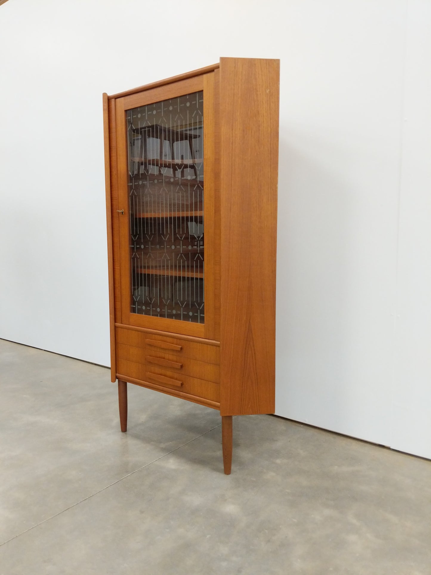 Vintage Danish Modern Teak P. Rimme's Corner Cabinet