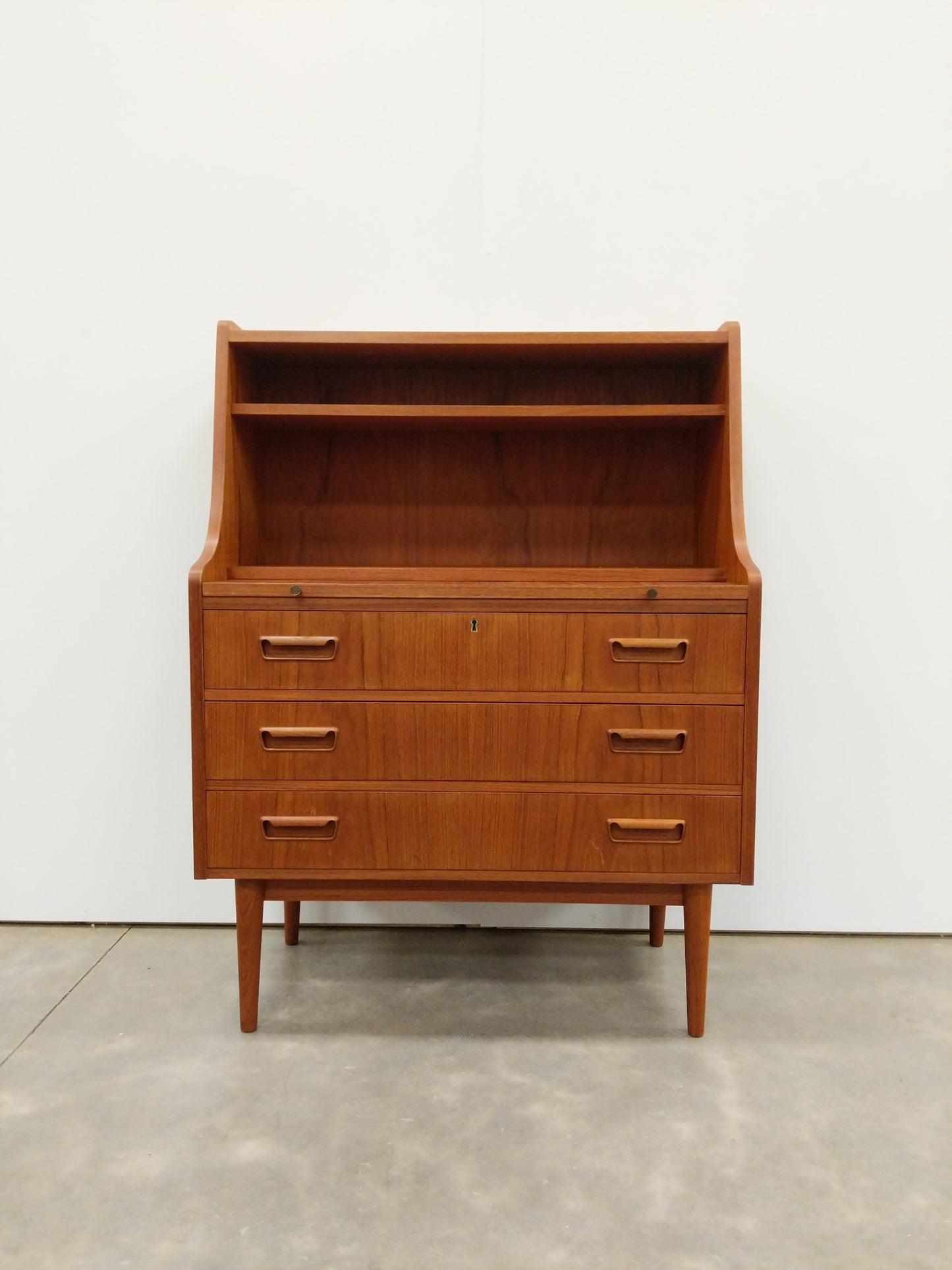 Vintage Danish Modern Teak Secretary Desk