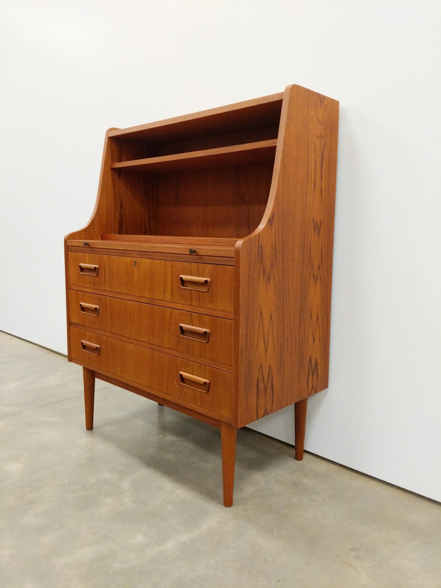 Vintage Danish Modern Teak Secretary Desk