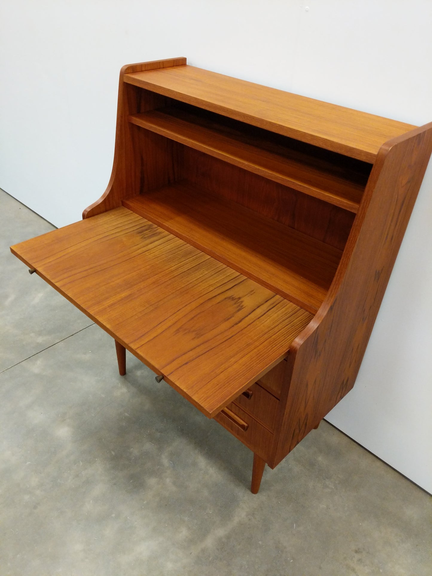 Vintage Danish Modern Teak Secretary Desk