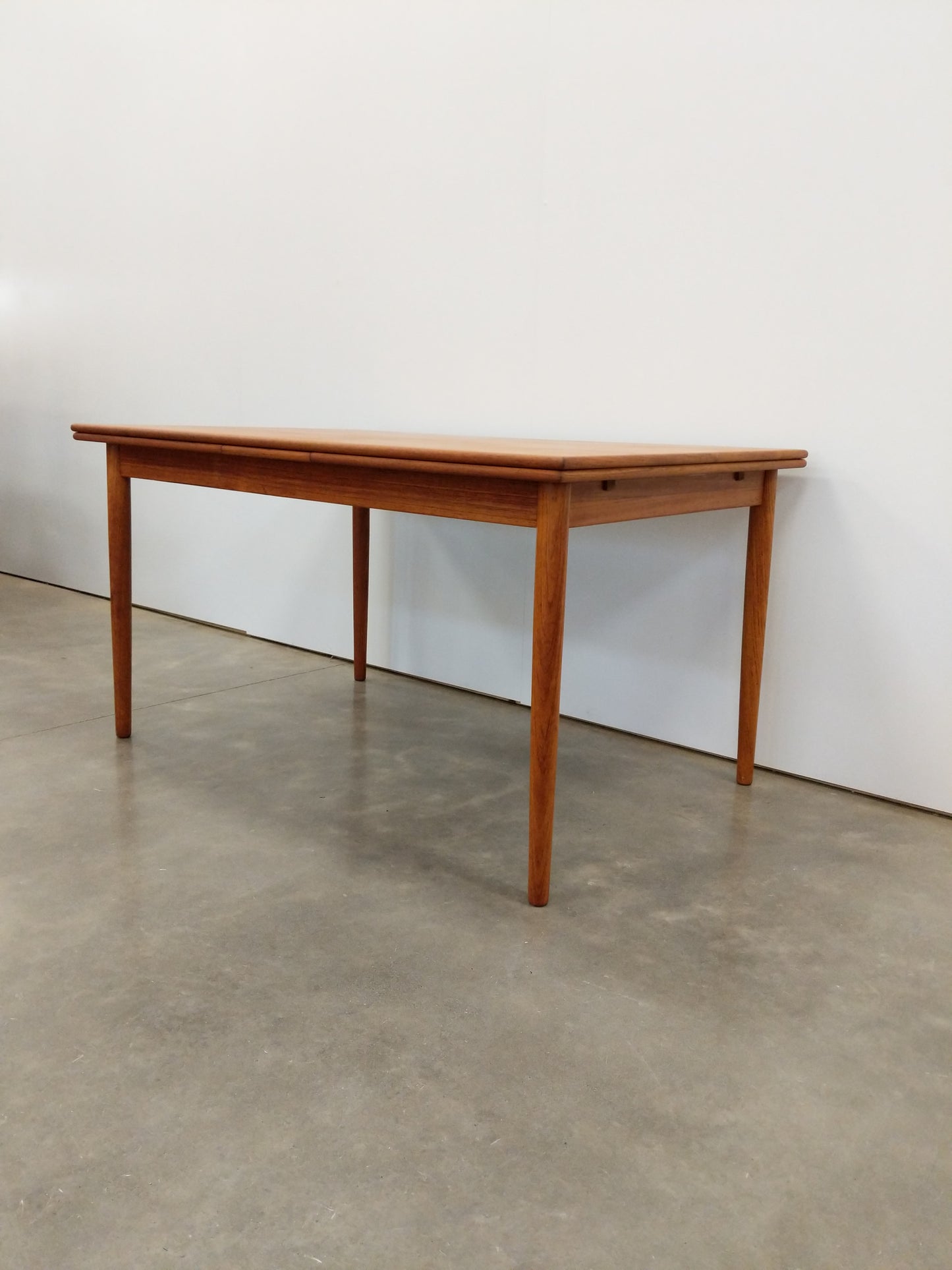 Vintage Danish Modern Teak Extendable Dining Table by AR