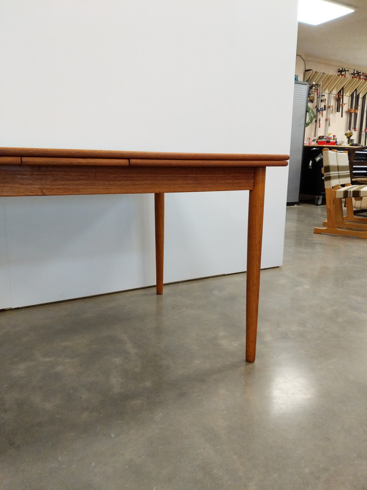 Vintage Danish Modern Teak Extendable Dining Table by AR