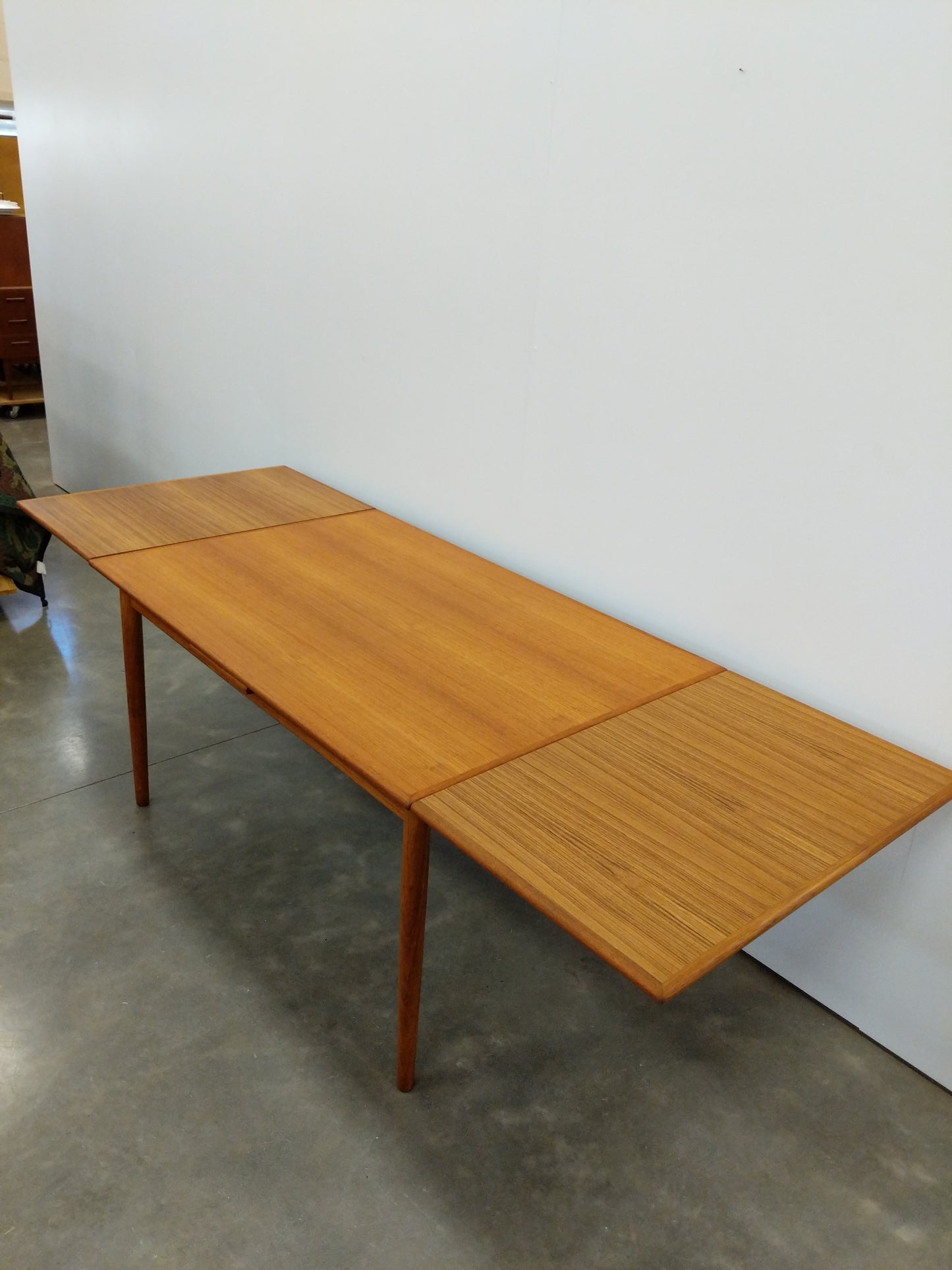 Vintage Danish Modern Teak Extendable Dining Table by AR