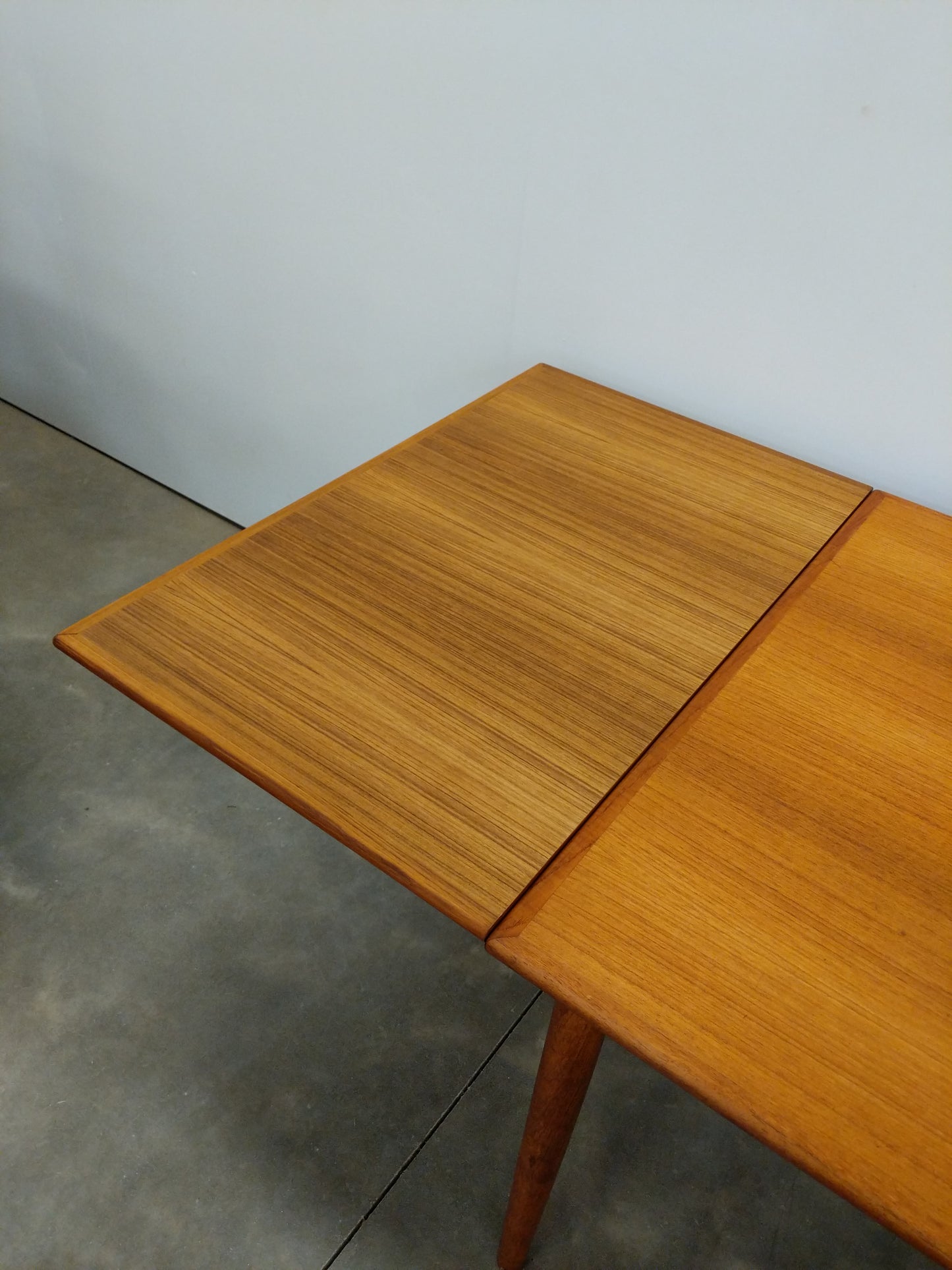 Vintage Danish Modern Teak Extendable Dining Table by AR