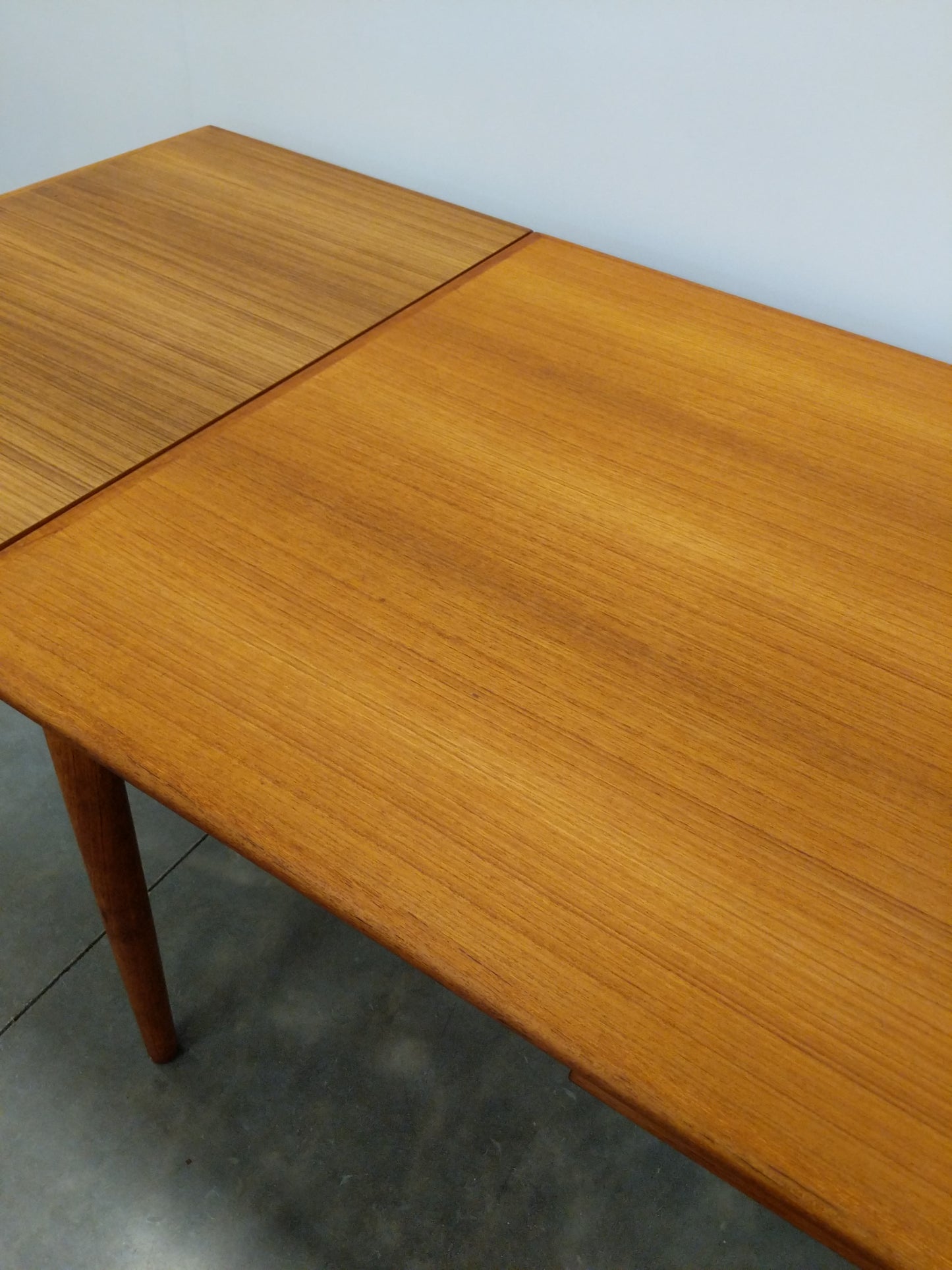 Vintage Danish Modern Teak Extendable Dining Table by AR