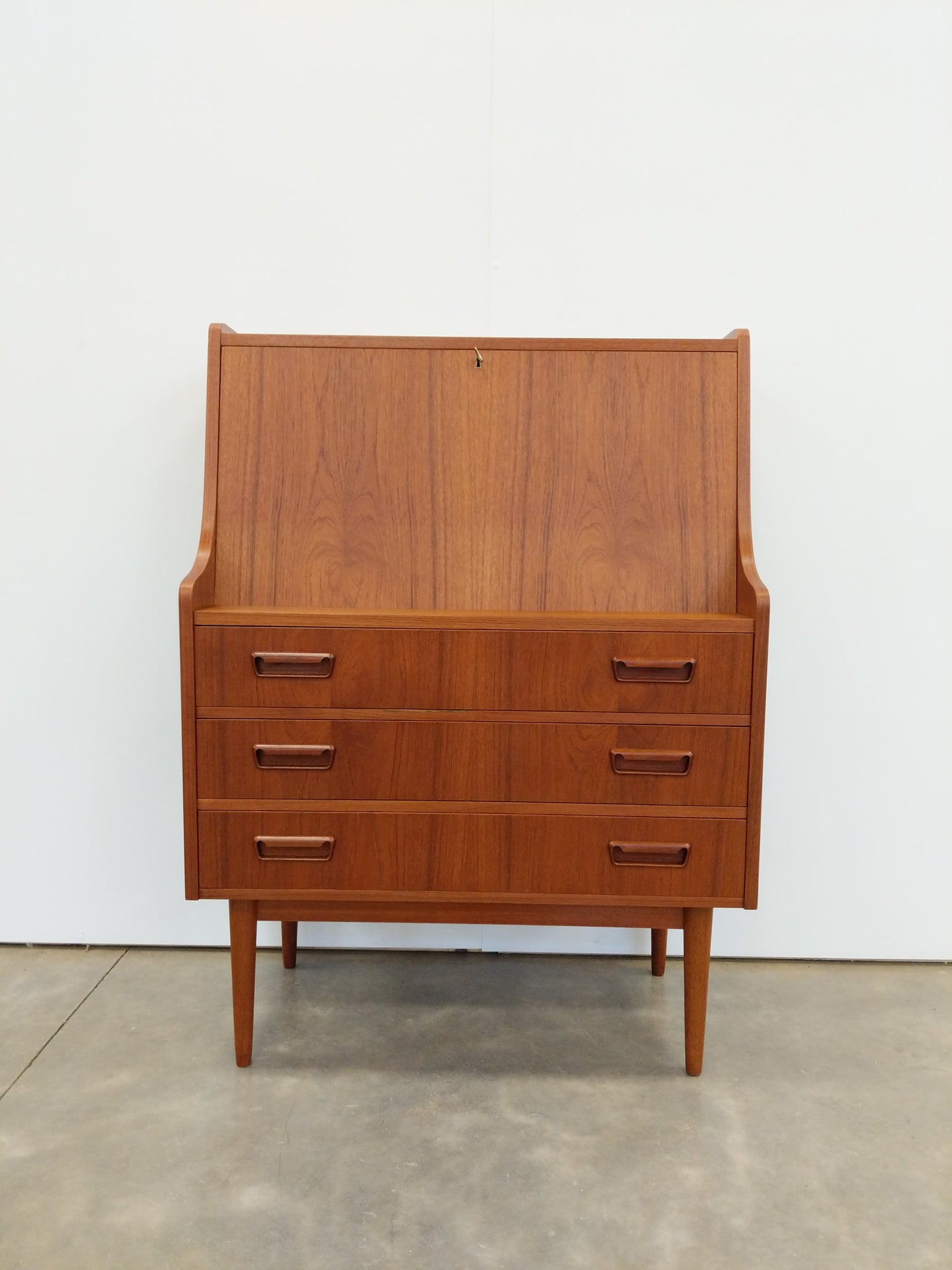 Vintage Danish Modern Teak Secretary Desk