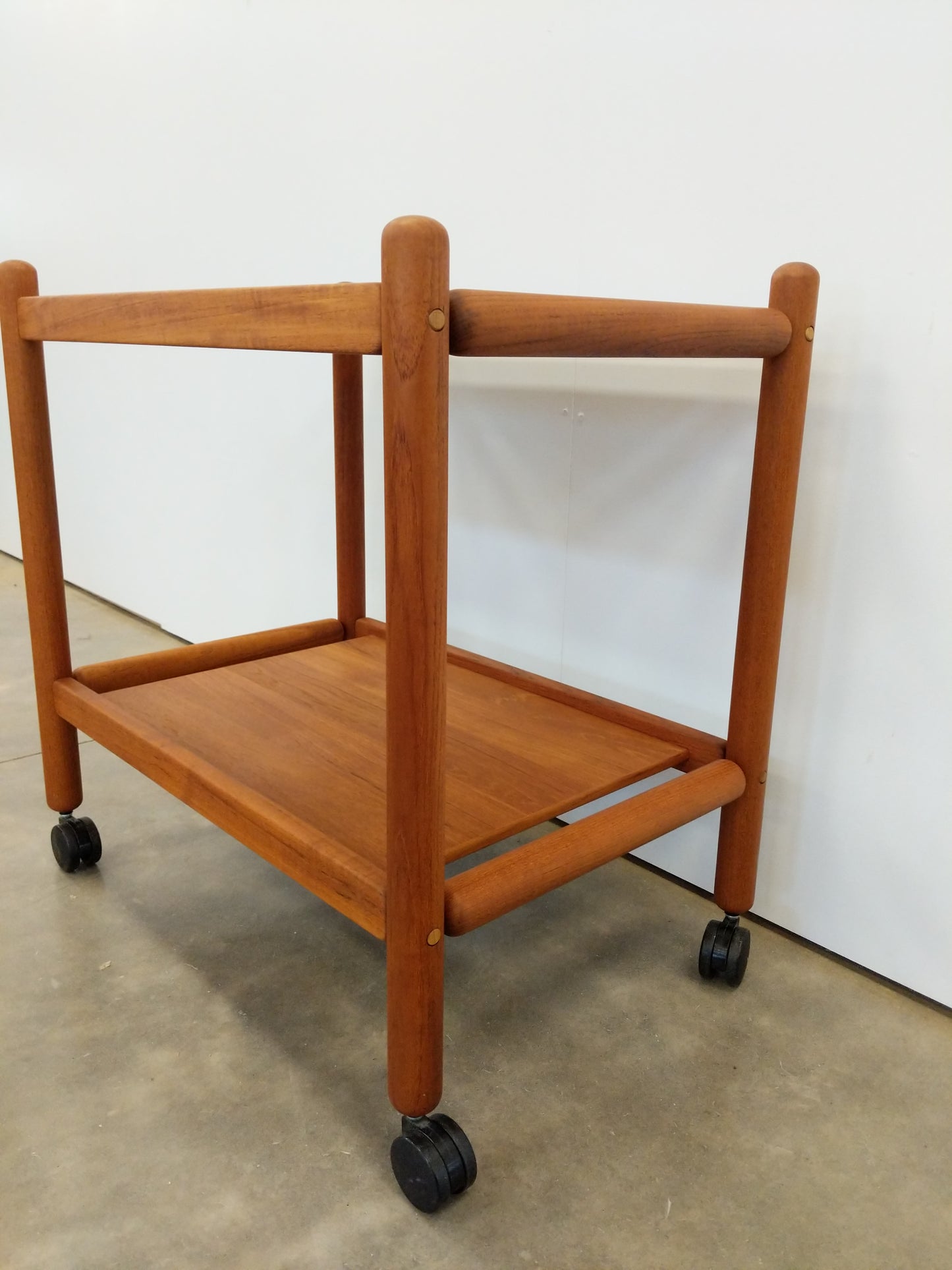 Vintage Mid Century Modern Teak Bar Cart