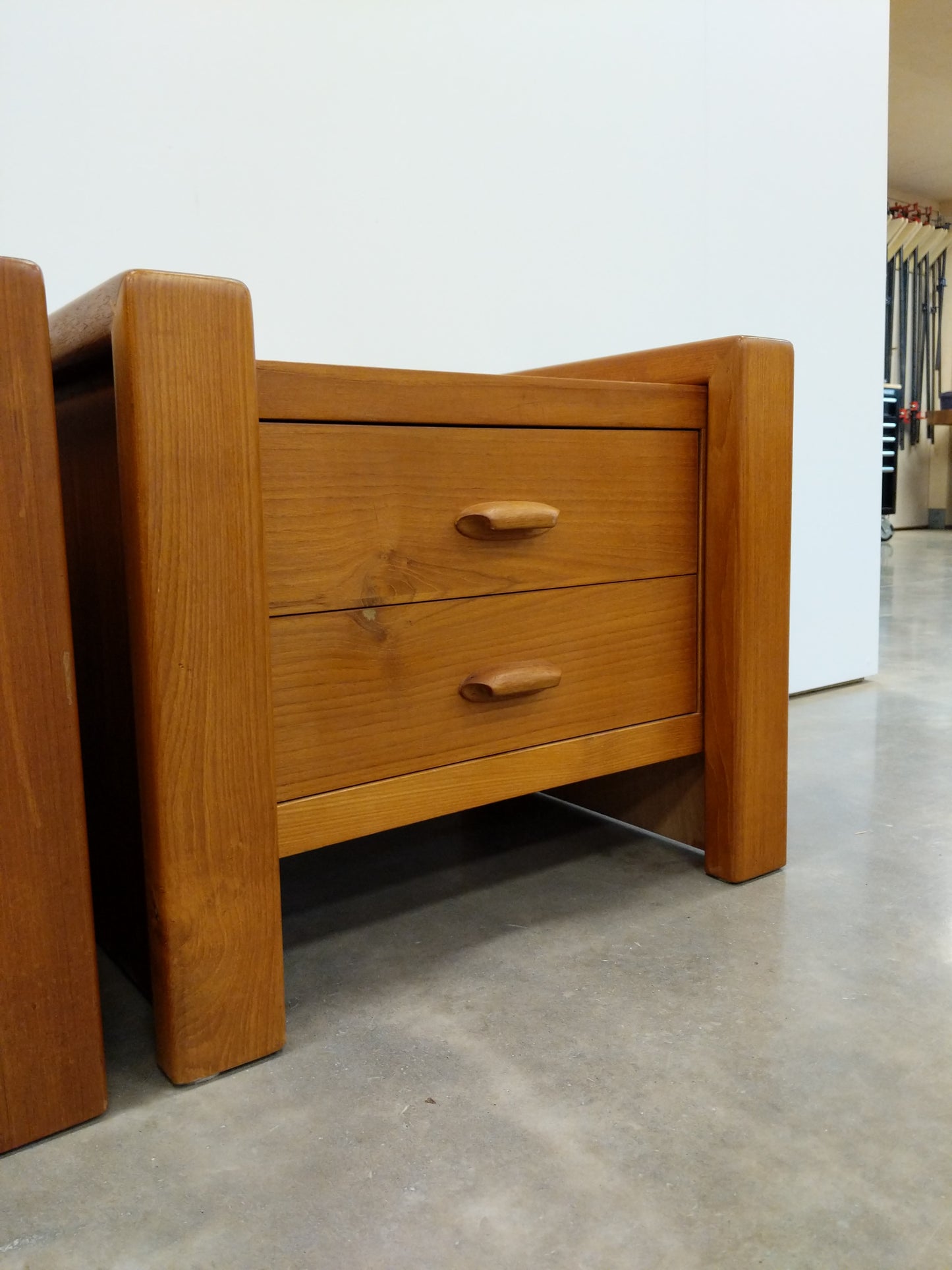 Pair of Vintage Mid Century Modern Teak Nightstands