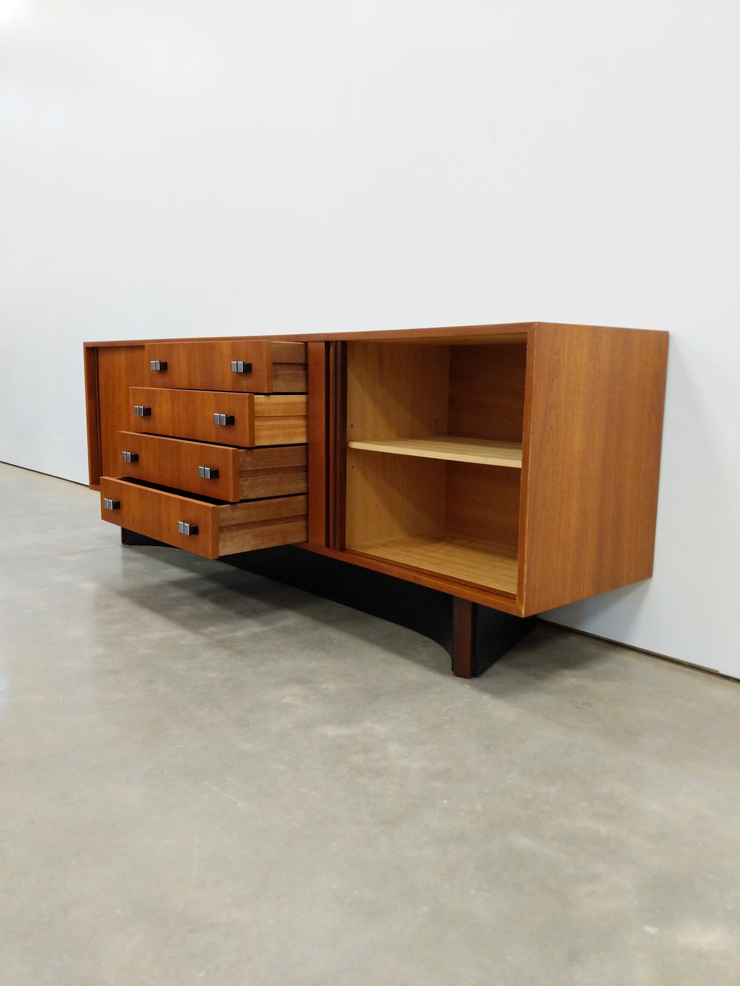 Vintage Mid Century Modern Teak Credenza by RS Associates