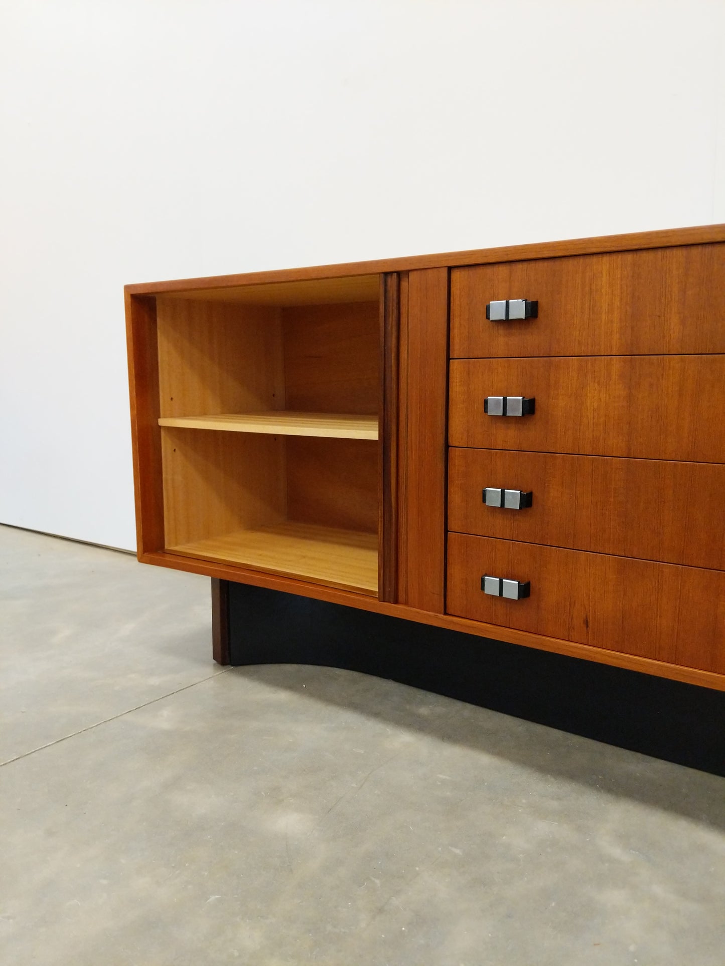 Vintage Mid Century Modern Teak Credenza by RS Associates