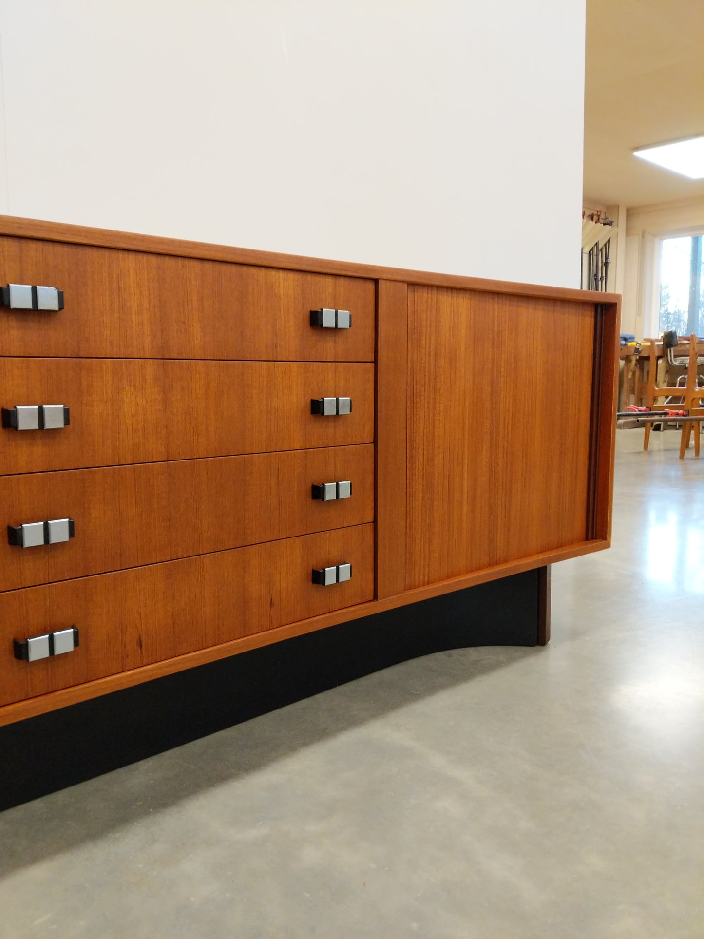 Vintage Mid Century Modern Teak Credenza by RS Associates