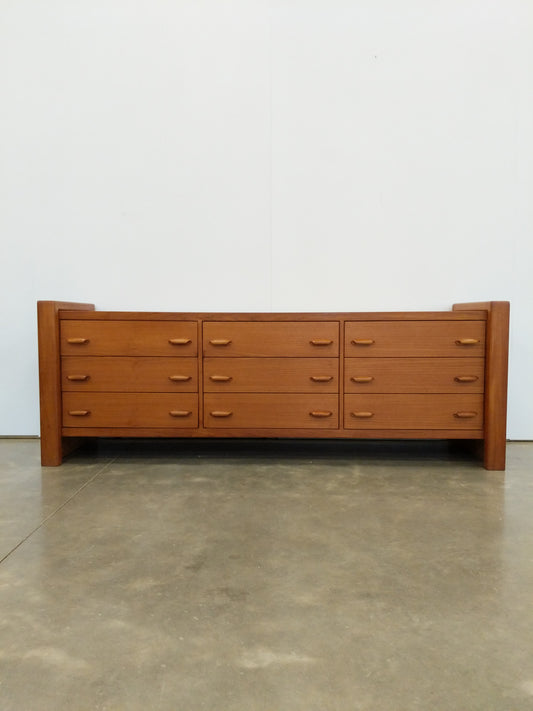 Vintage Mid Century Modern Teak Dresser