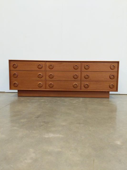 Vintage Mid Century Modern Teak Dresser