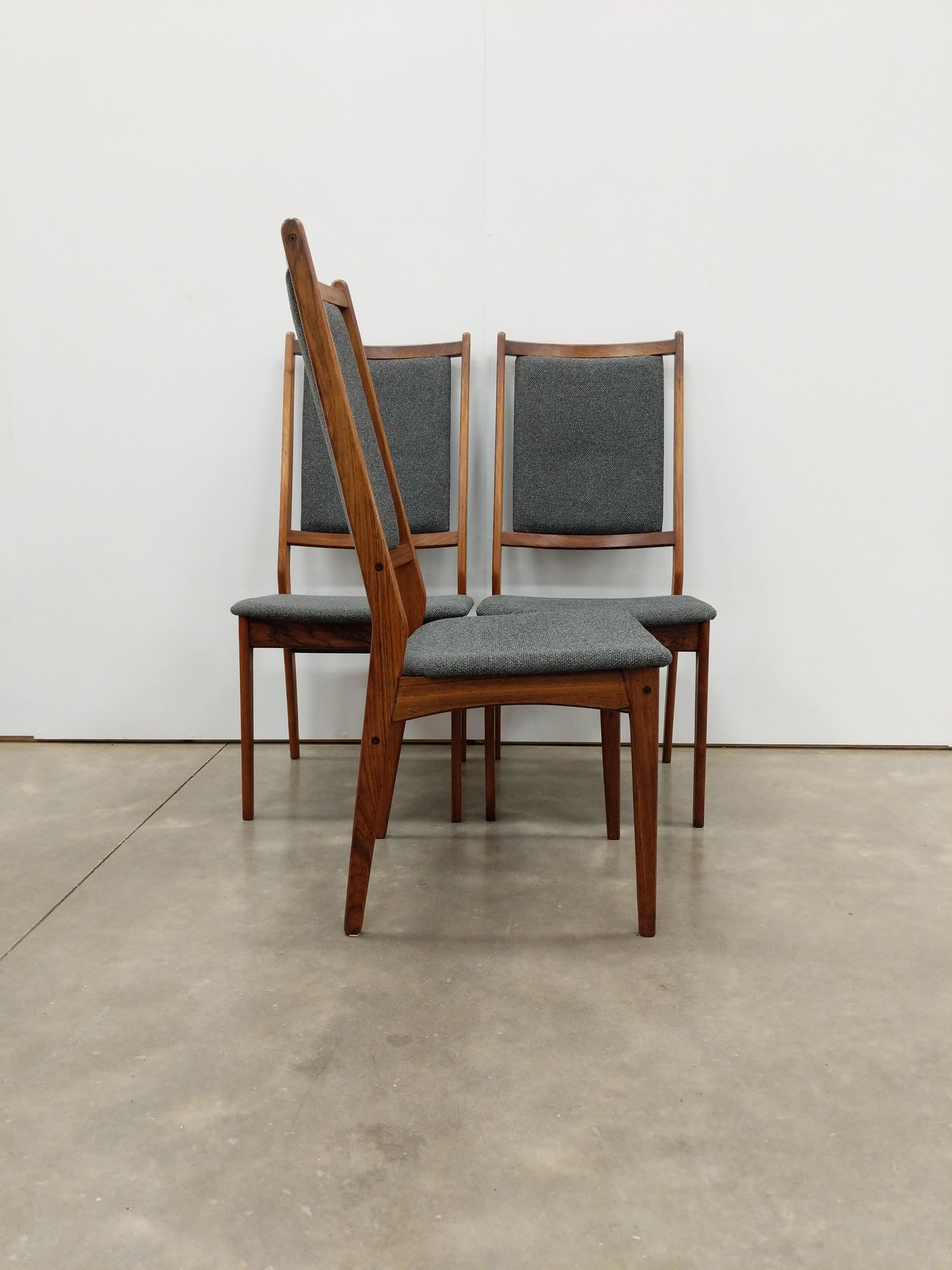 Set of 3 Vintage Danish Modern Rosewood Dining Chairs