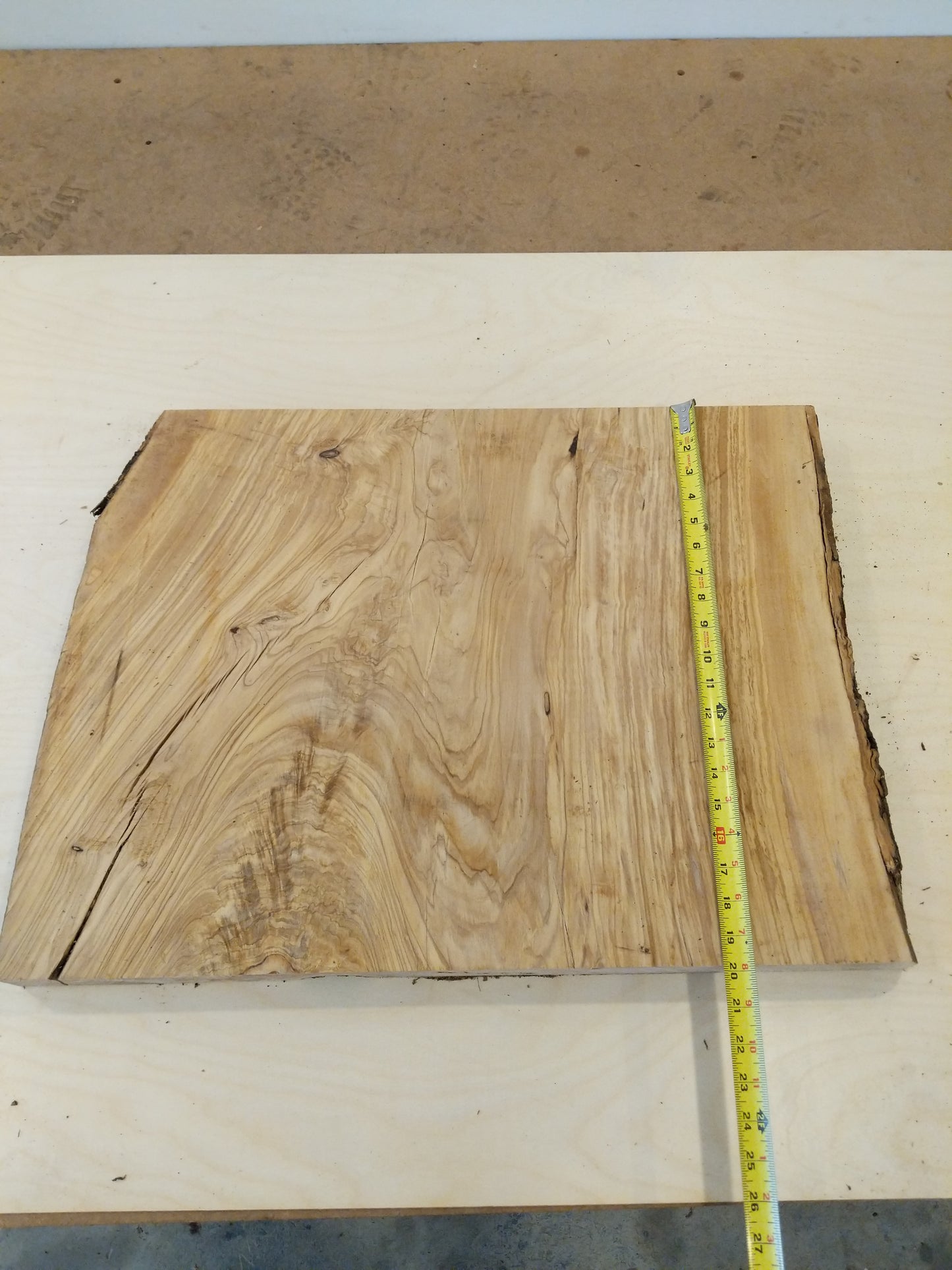 Italian Olive Wood Live Edge Mini Slab